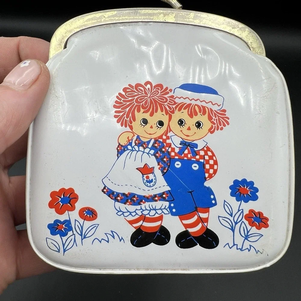 Vintage Hallmark Raggedy Ann Andy Change Coin Purse & Hair Barrette Set‎ Japan